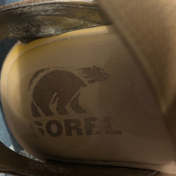 SOREL Ella II Flat Adjustable Stretch Comfort Sandal in Brown Leather Size 9 - Picture 4 of 8